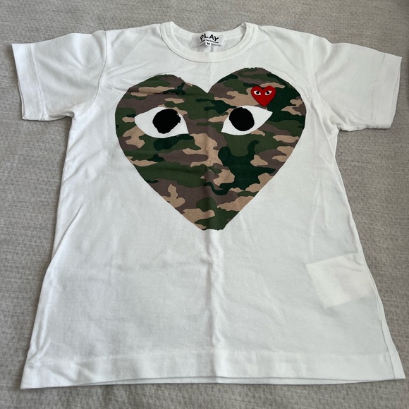 Comme des garçons White Camo Heart T-shirt - Picture 4 of 4
